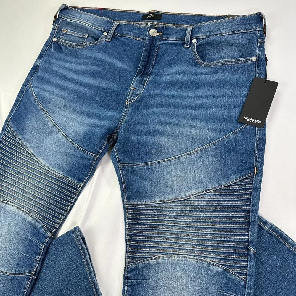 True Religion Rocco Moto Skinny Relaxed Jean Men Size 40x32 NWT‎